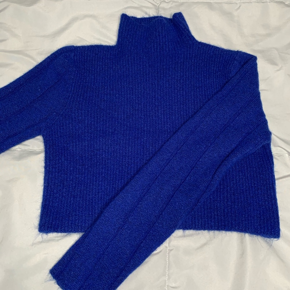 Blue Crop Sweater